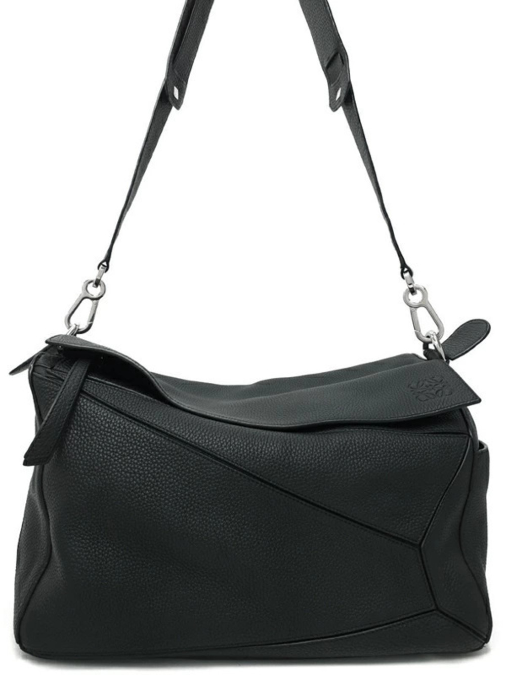 Loewe black grained calfskin Puzzle Edge Bag